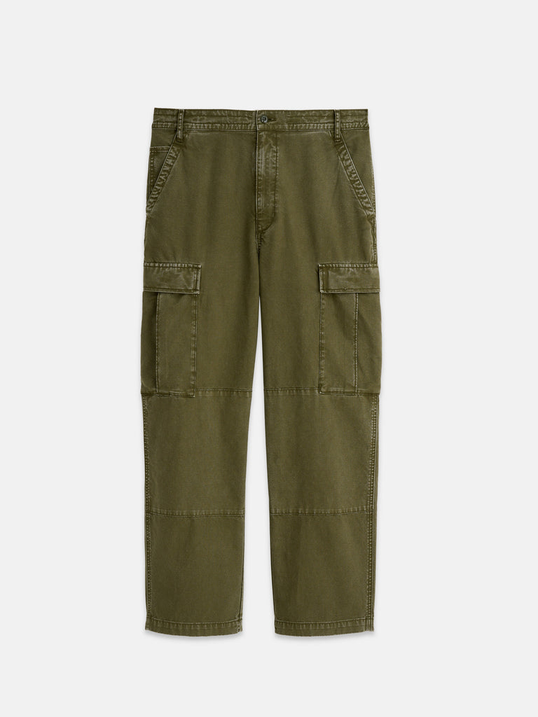 Pull On Button Fly Pants - Olive