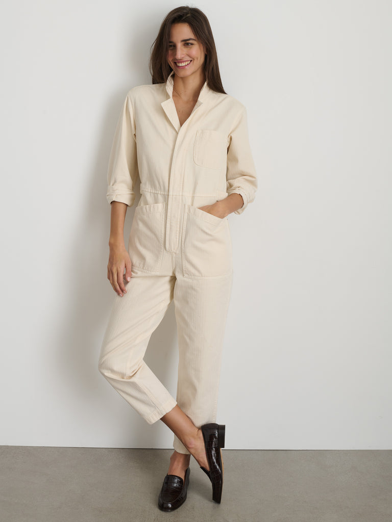 INSCRIRE herringbone jumpsuit オールインワン - オールインワン