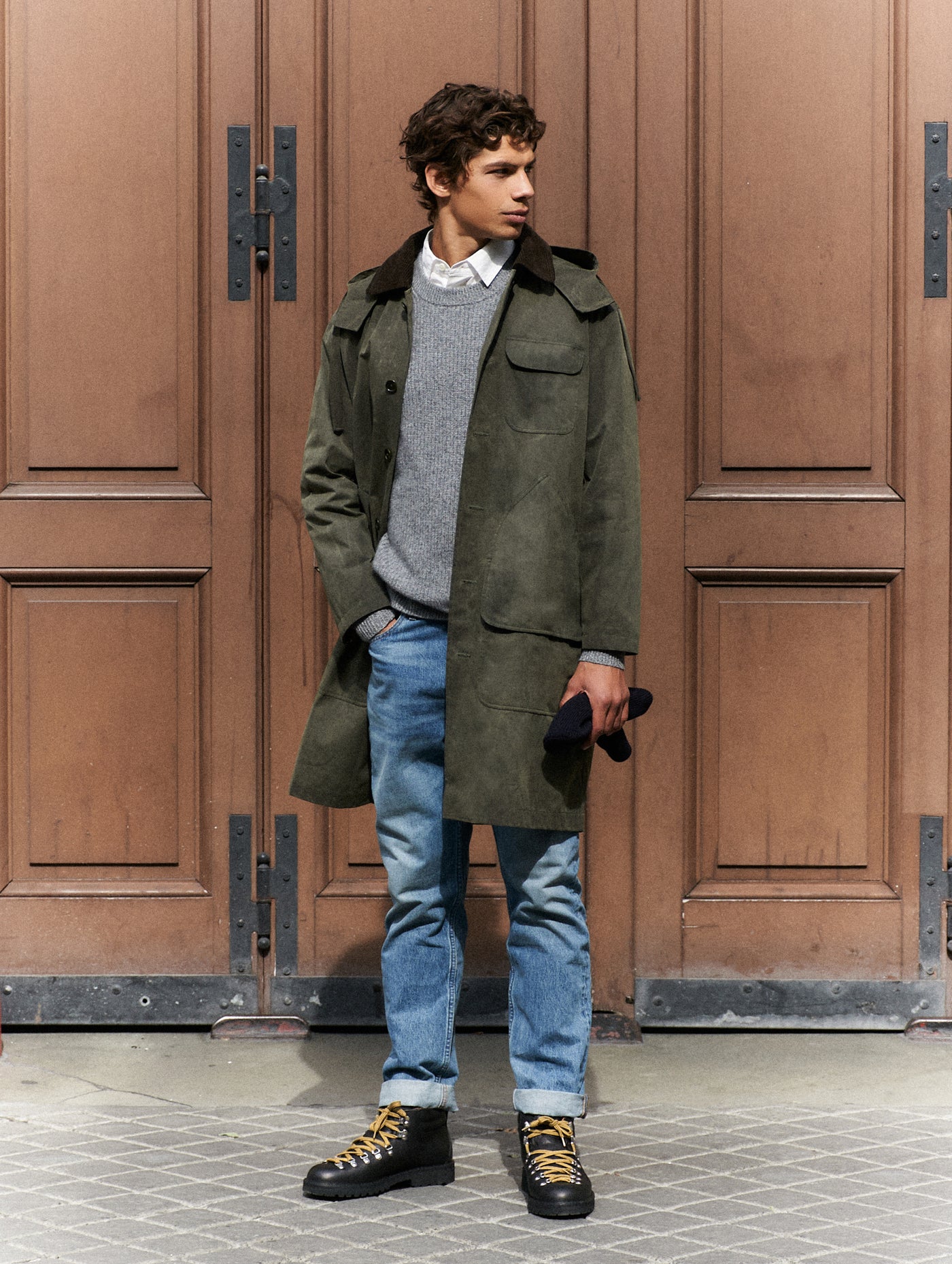 George Coat In Waxed Canvas