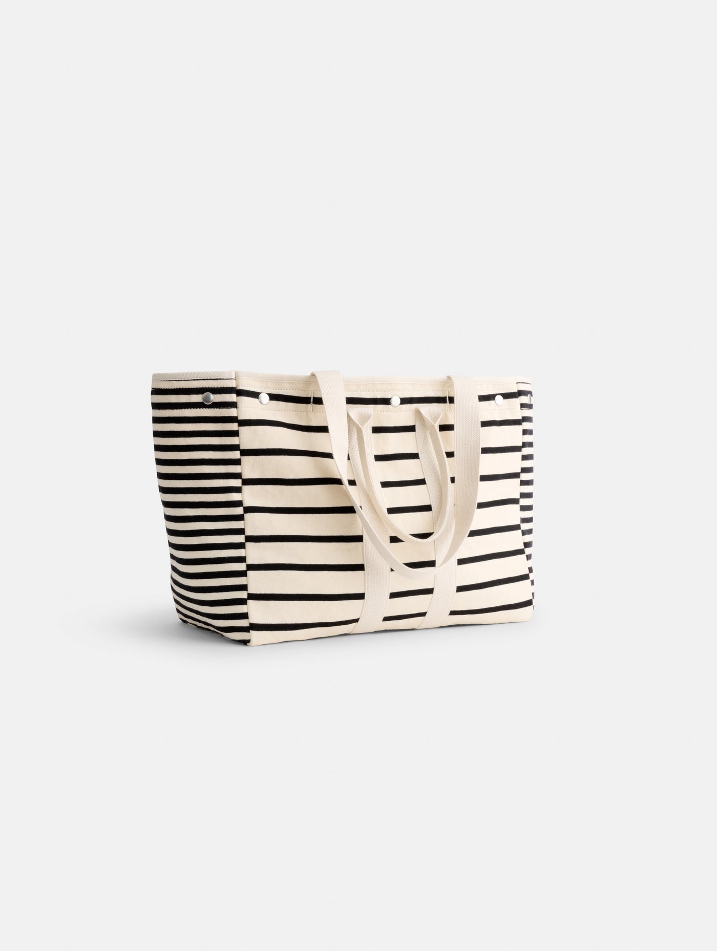 Canvas Carry All Stripes - Large Ivory