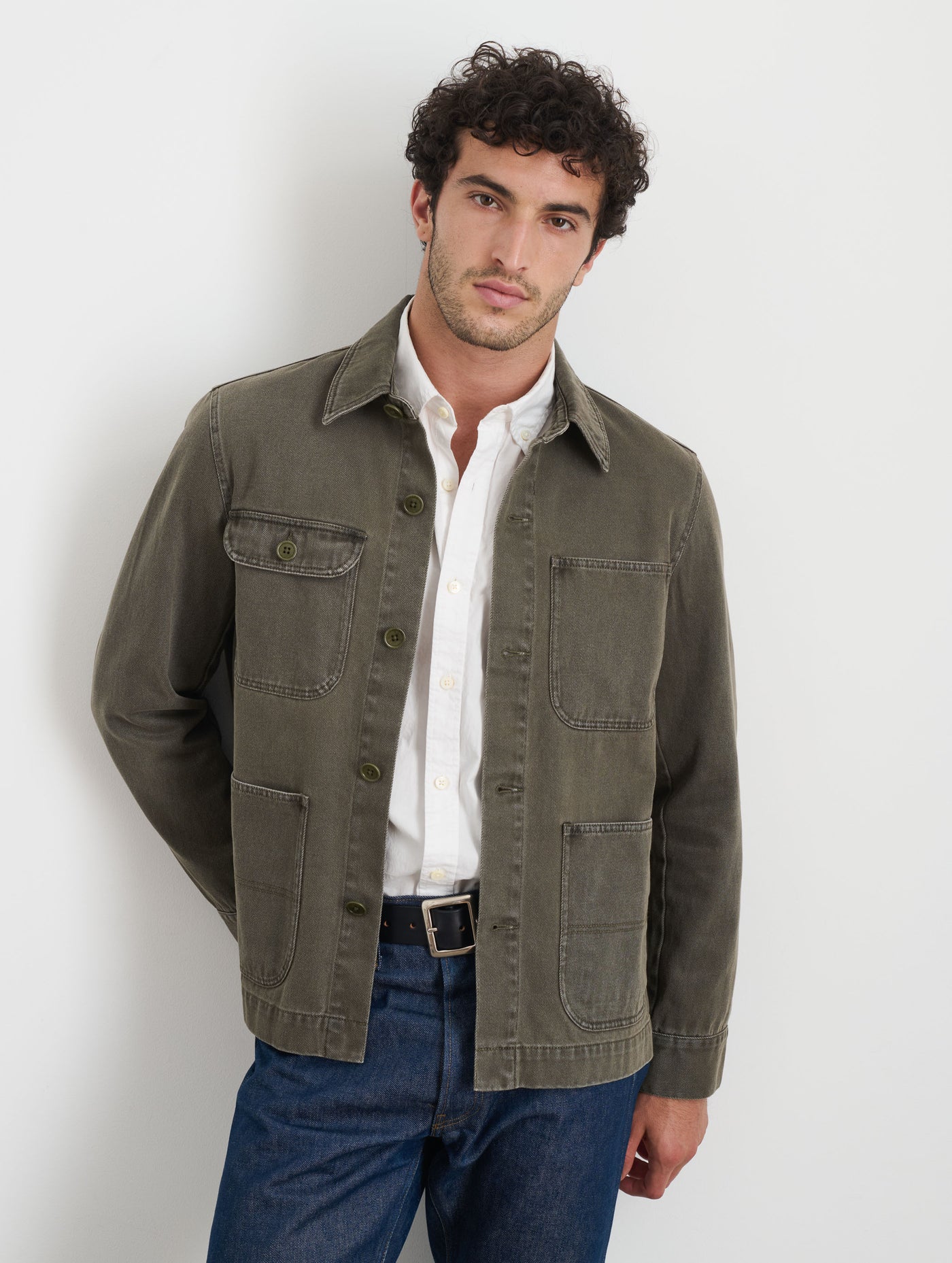 TREVOR CROSS store CLOTHING Recycled Denim Jacket M