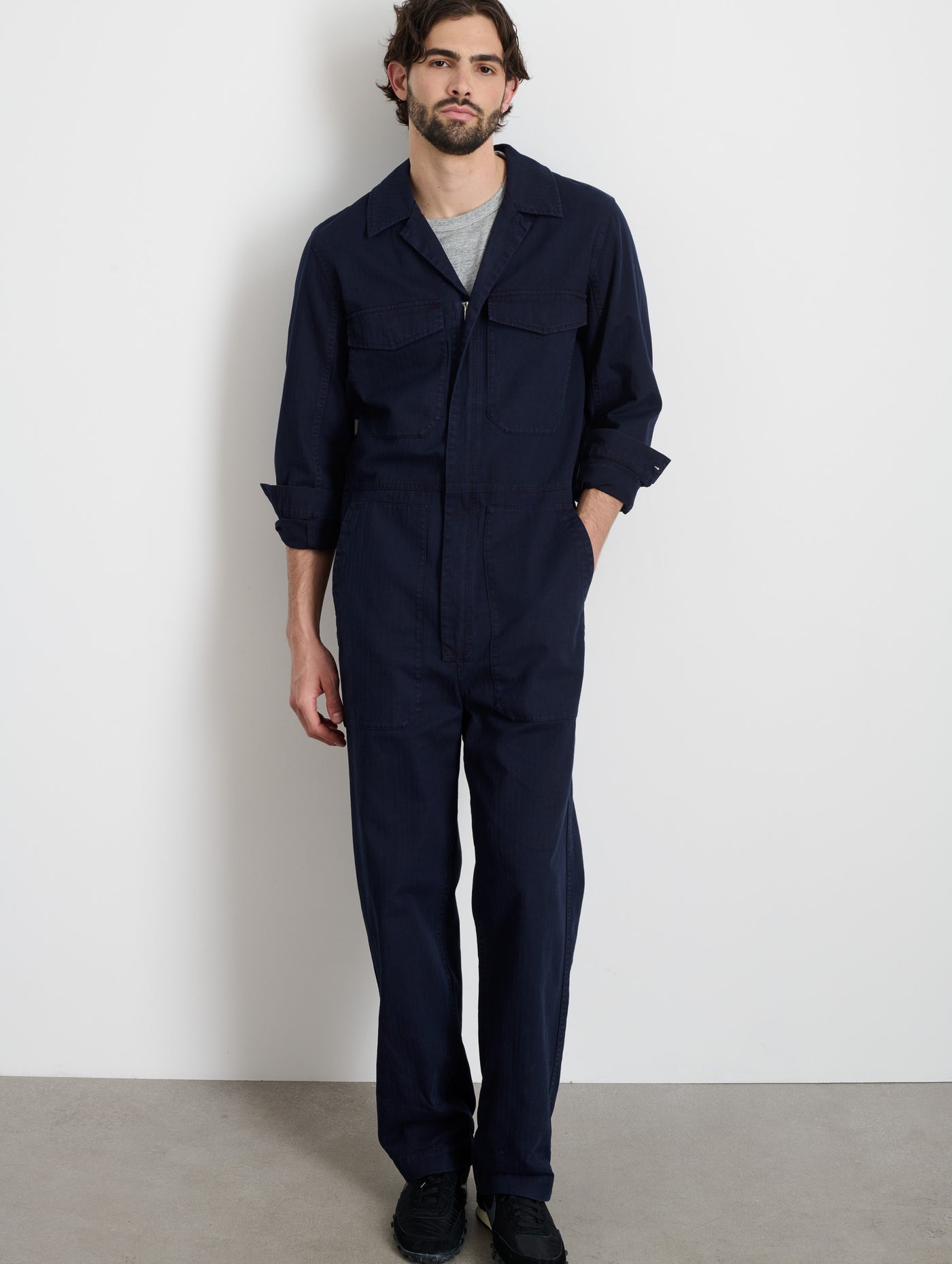 Navy jumpsuit mens deals