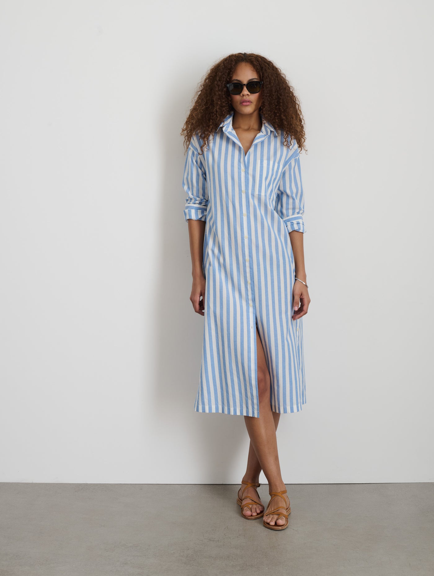 Kerry Shirtdress In Positano Stripe – Alex Mill