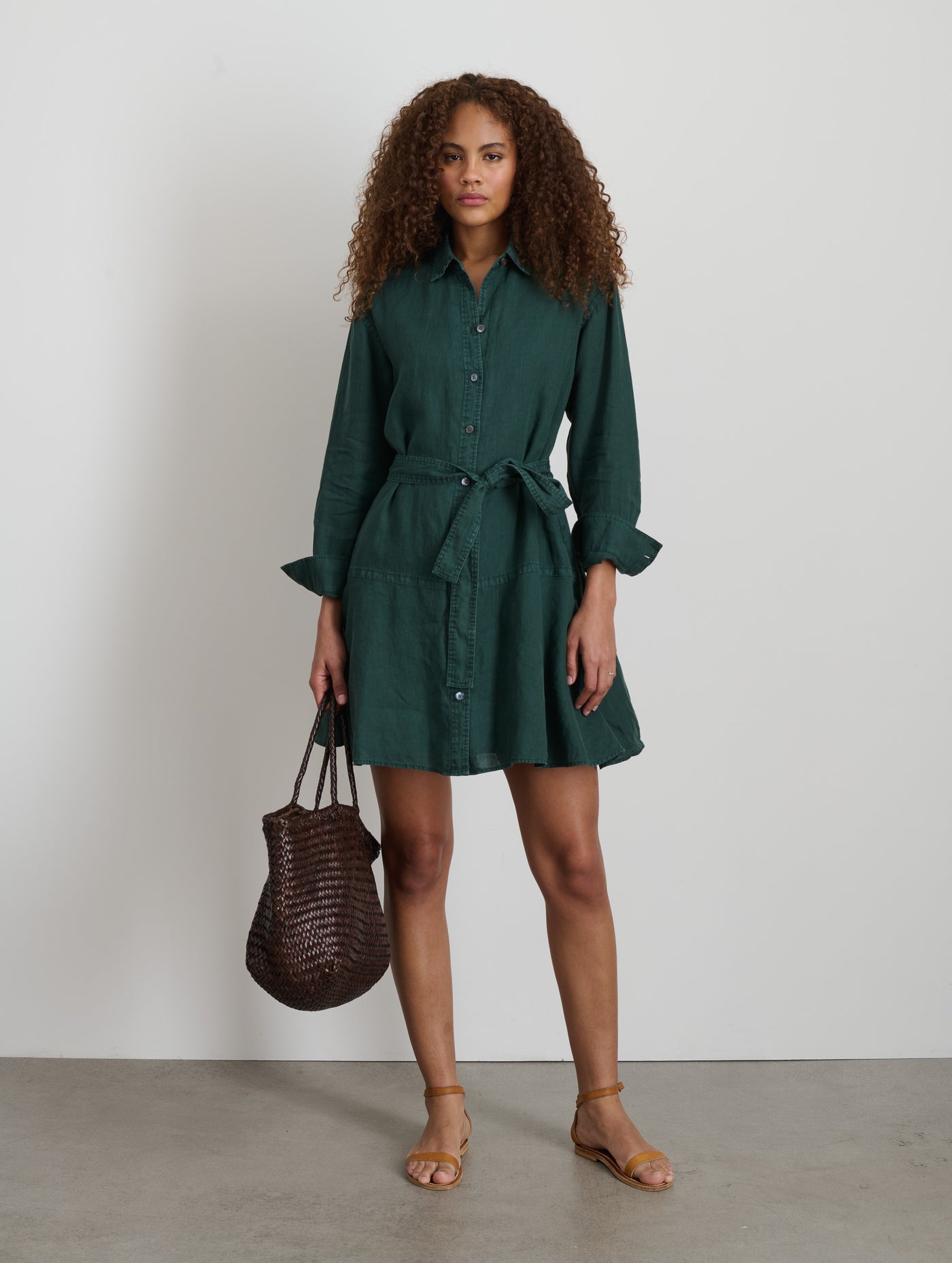 Lilia Shirt Dress In Linen