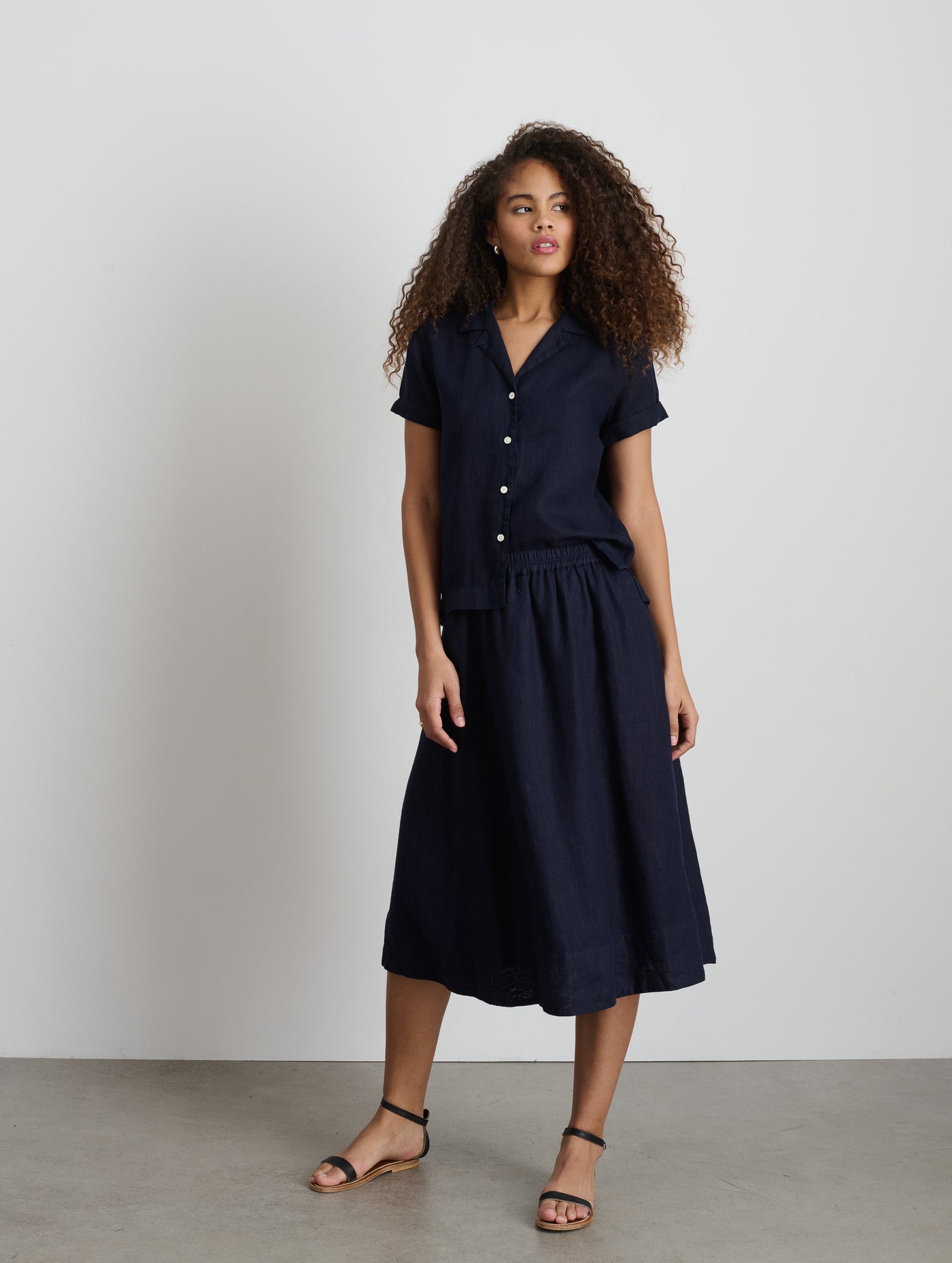 Maddie Skirt in Linen – Alex Mill