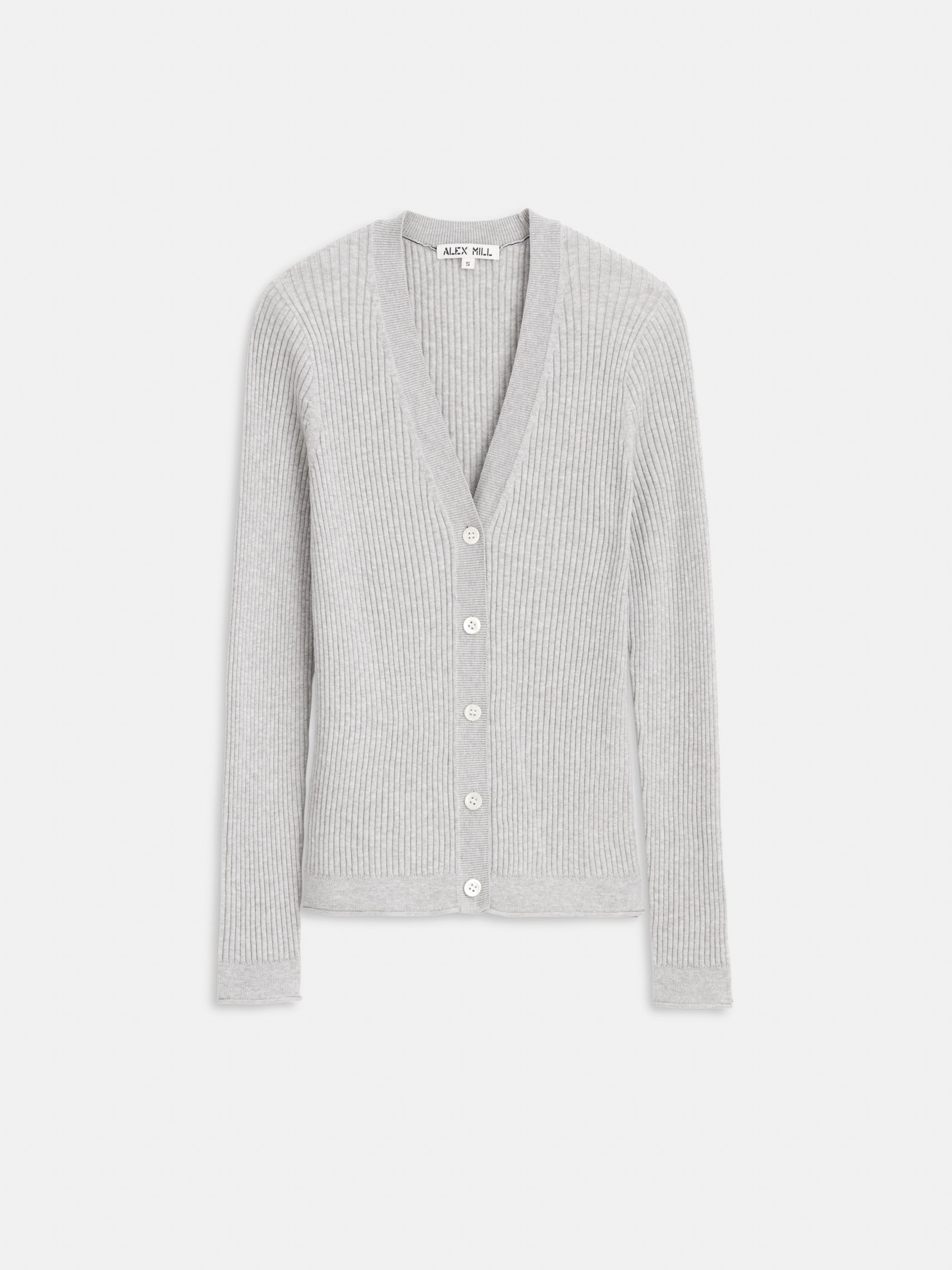 V-Neck Ribbed Cardigan – Alex Mill