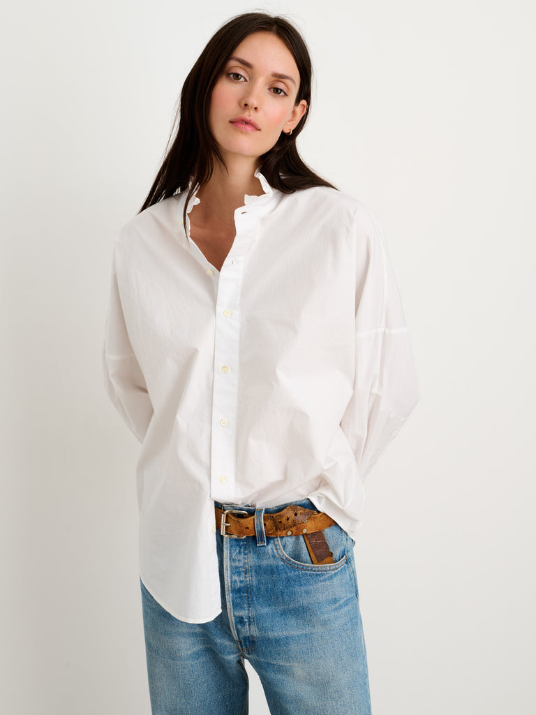 Easy Ruffle Shirt in Cotton Poplin – Alex Mill